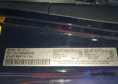 2022 Jeep Wrangler Unlimited Sahara 4Xe из США, поврежденный, VIN 1C4JJXP60NW221025